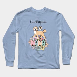 White and Apricot Cream Golden Cockapoo Mama 1 Long Sleeve T-Shirt